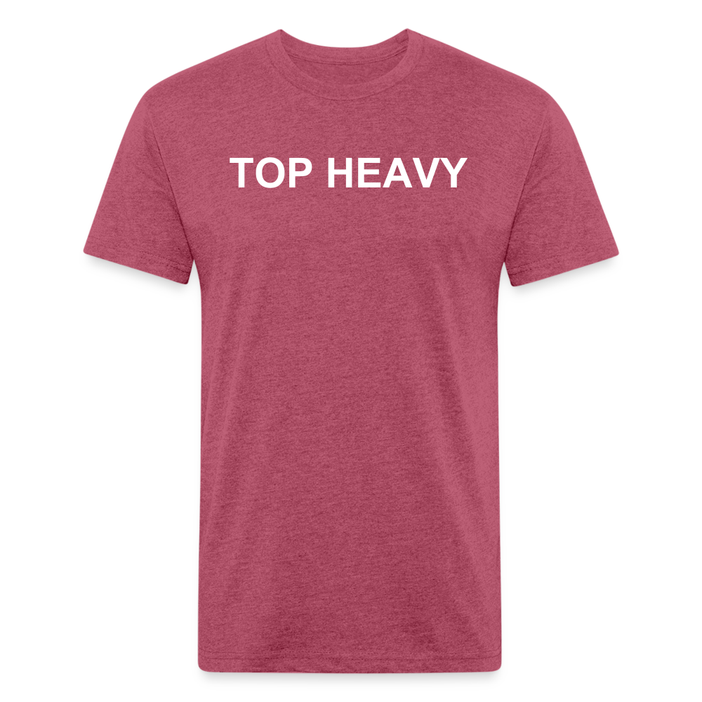 Fitted T-Shirt - heather burgundy