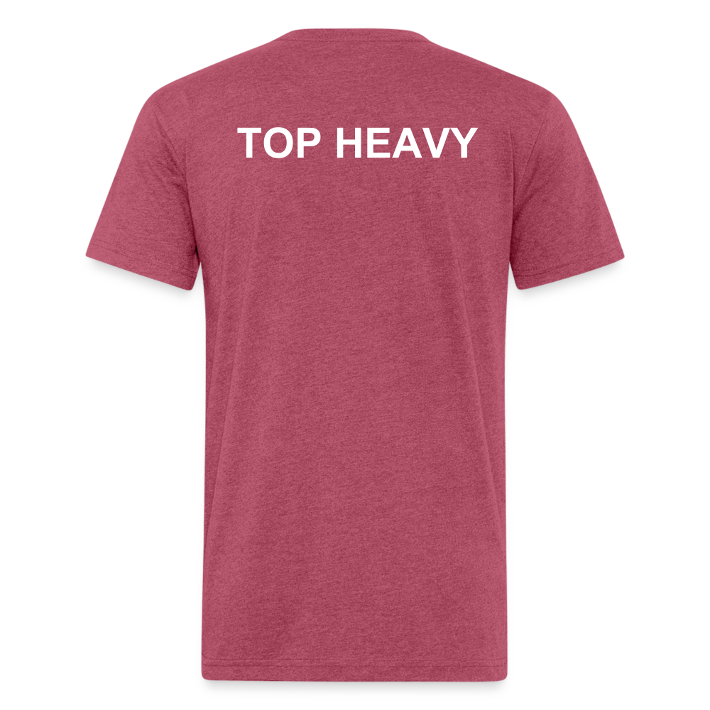 Fitted T-Shirt - heather burgundy