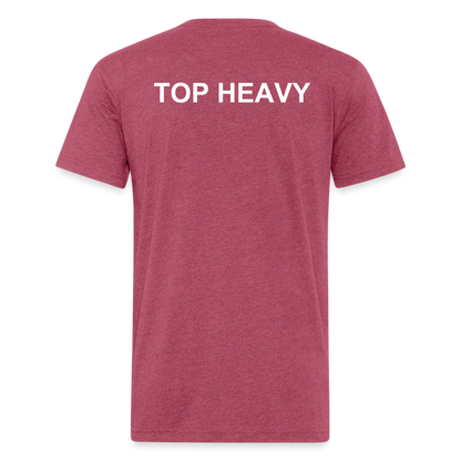 Fitted T-Shirt - heather burgundy