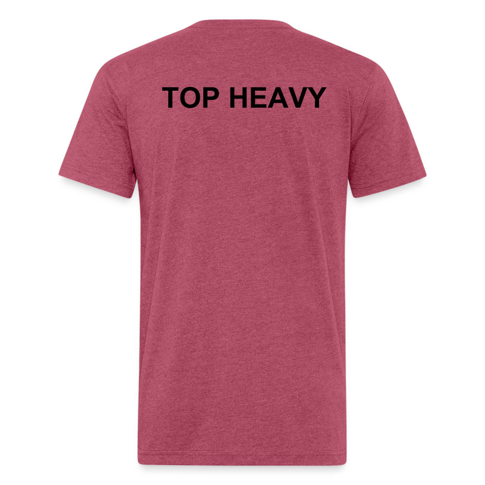 Fitted T-Shirt - heather burgundy