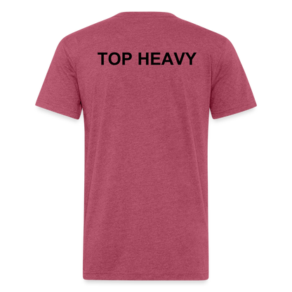 Fitted T-Shirt - heather burgundy