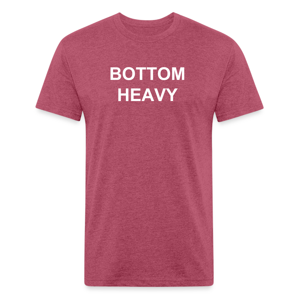 Fitted T-Shirt - heather burgundy