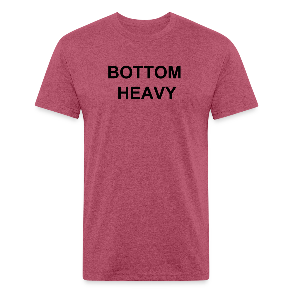 Fitted T-Shirt - heather burgundy