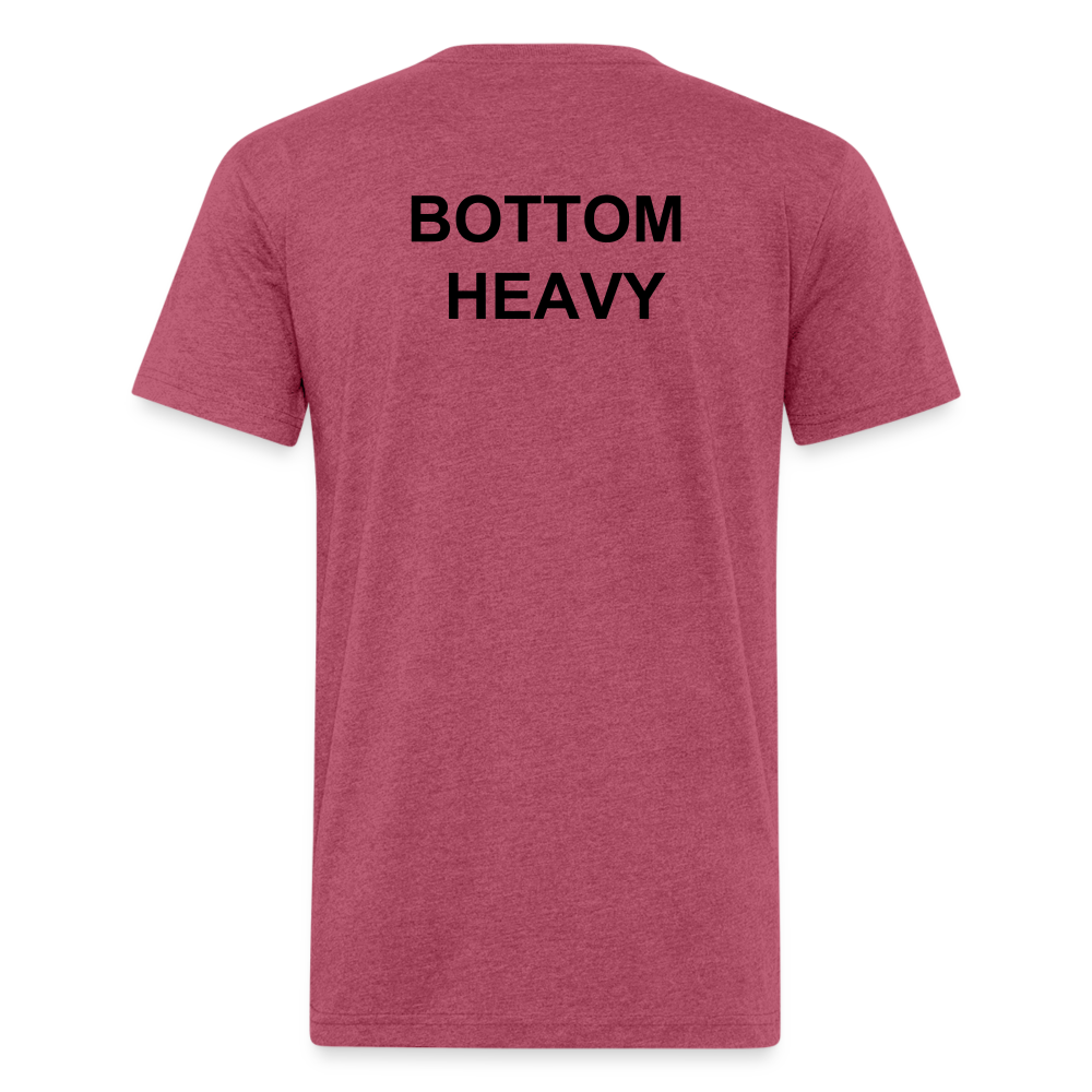 Fitted T-Shirt - heather burgundy